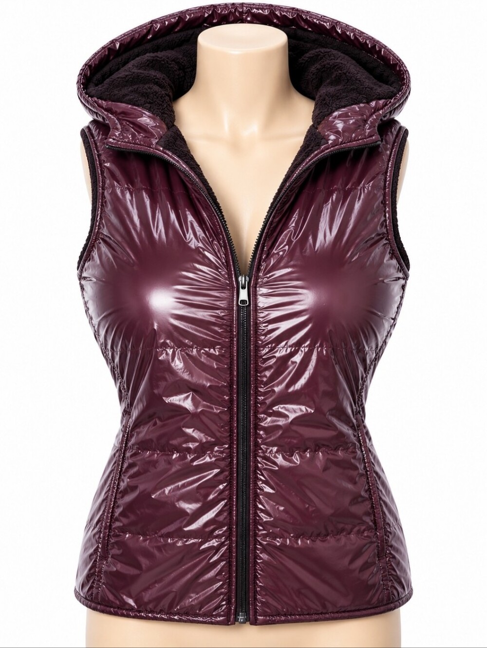 Calvin Klein Vest Reversible Puffer  Women L Y2k Boho Cottagecor Barbie